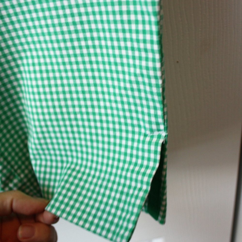 Talbots Size 12 Green Gingham Plaid Perfect Skimmer Cropped Pant - Picture 4 of 7